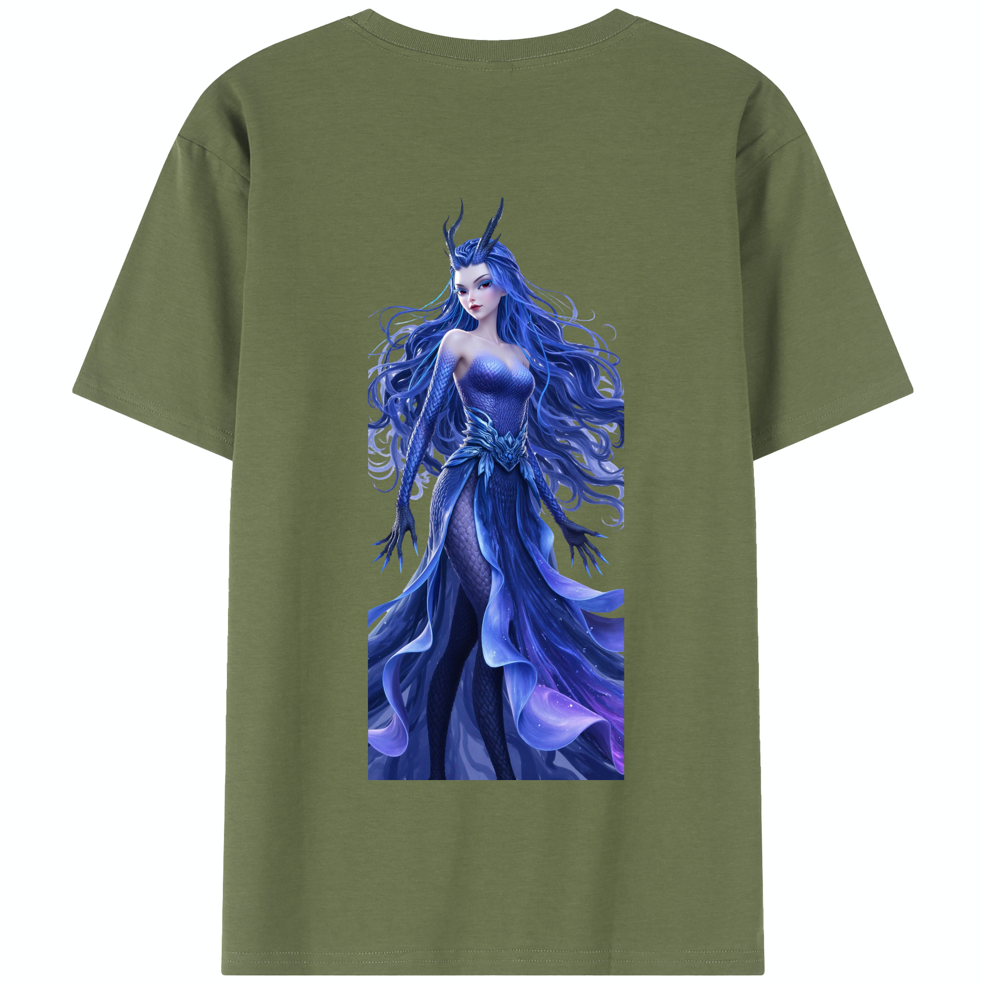 （画像用） Ne Zha 2 ナタ 魔童の大暴れ 綿100％半袖Tシャツ（背面プリント）